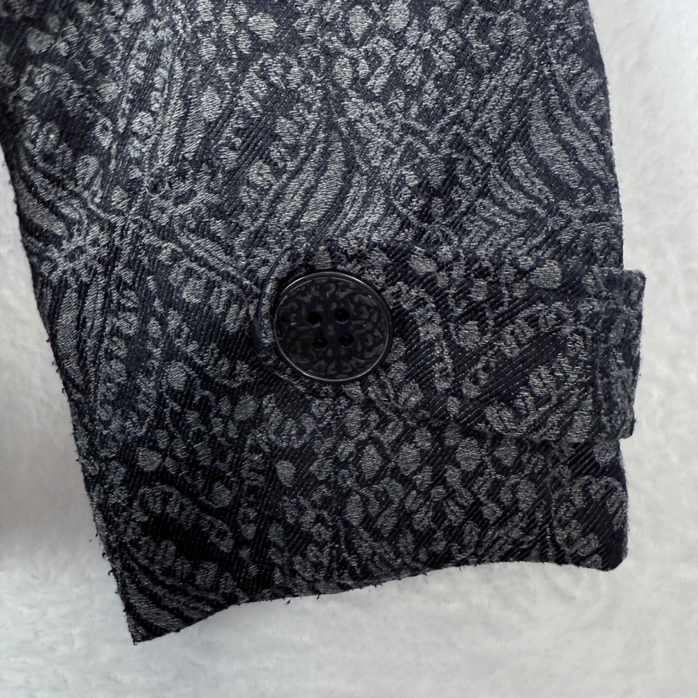 Coldwater Creek Black Gray Lace Pattern Button Front Blazer Jacket Size 20‎ - Picture 8 of 14